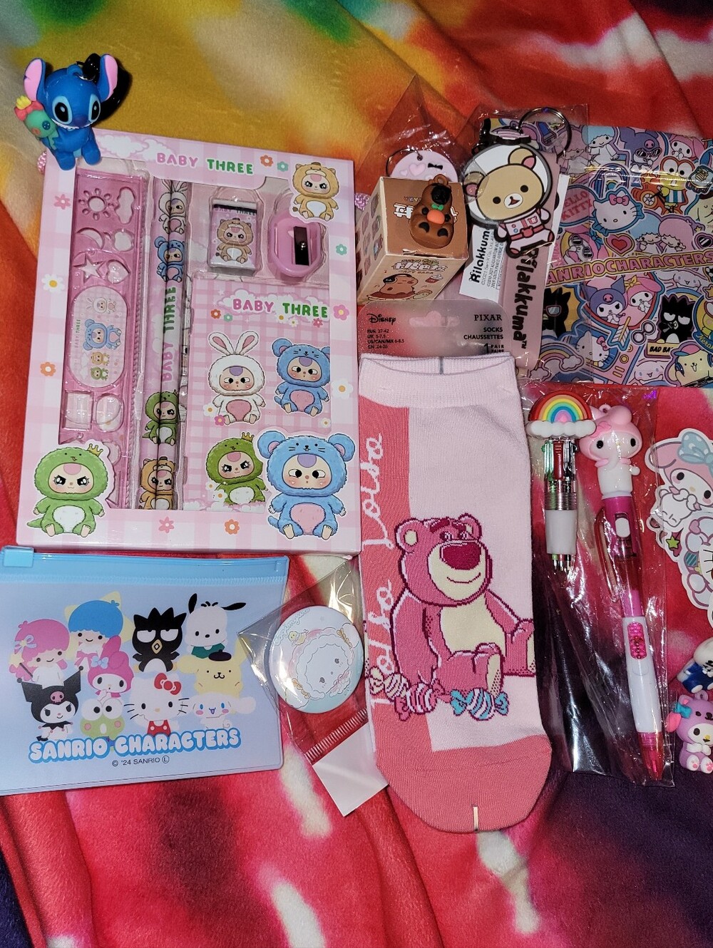 Sanrio & Baby Three Character Stationery Bundle Hello Kitty Disney Capybara - Picture 8 of 9